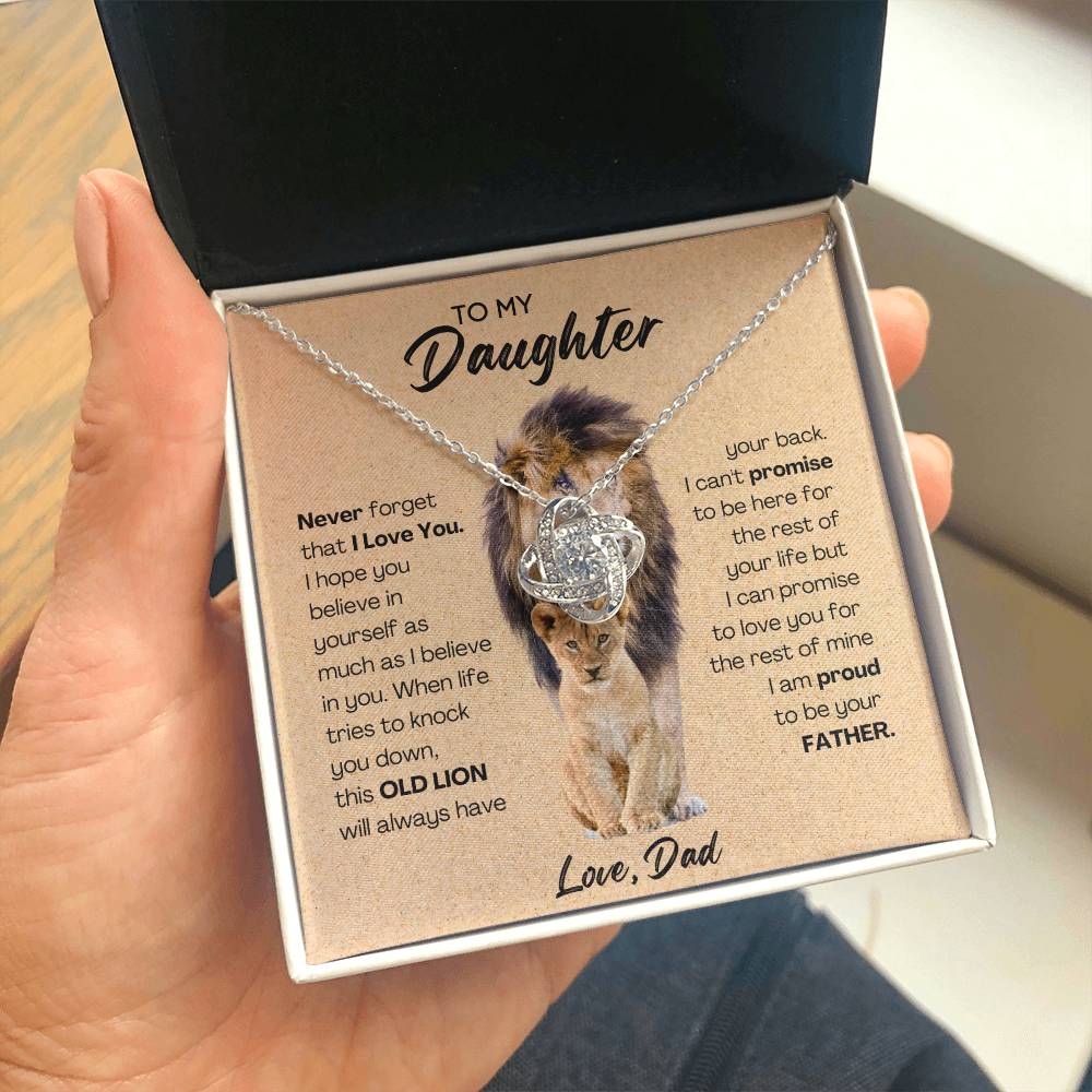 To My Daughter | Proud of you | Love Knot Necklace