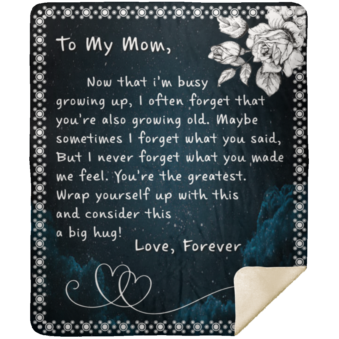To My Mom- Big Hug - Premium Mink Sherpa Blanket 50x60