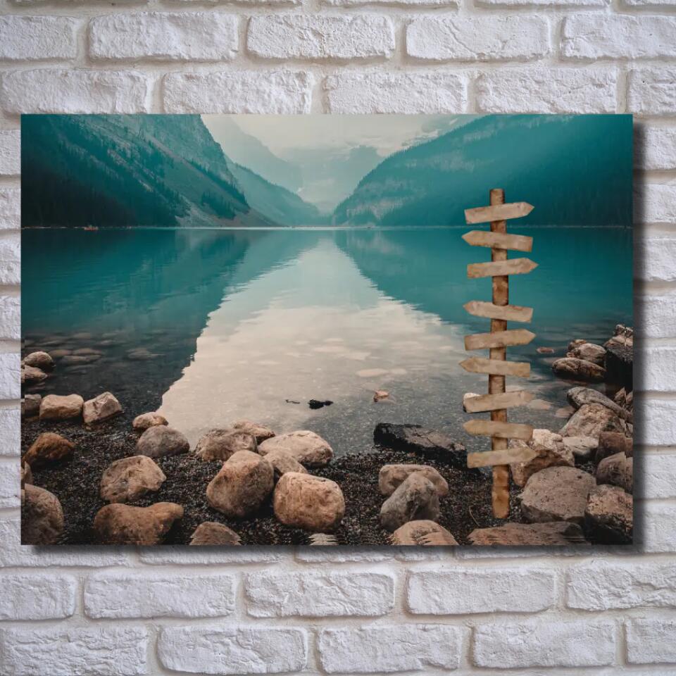 Ocean Shore Multi-Names Premium Canvas