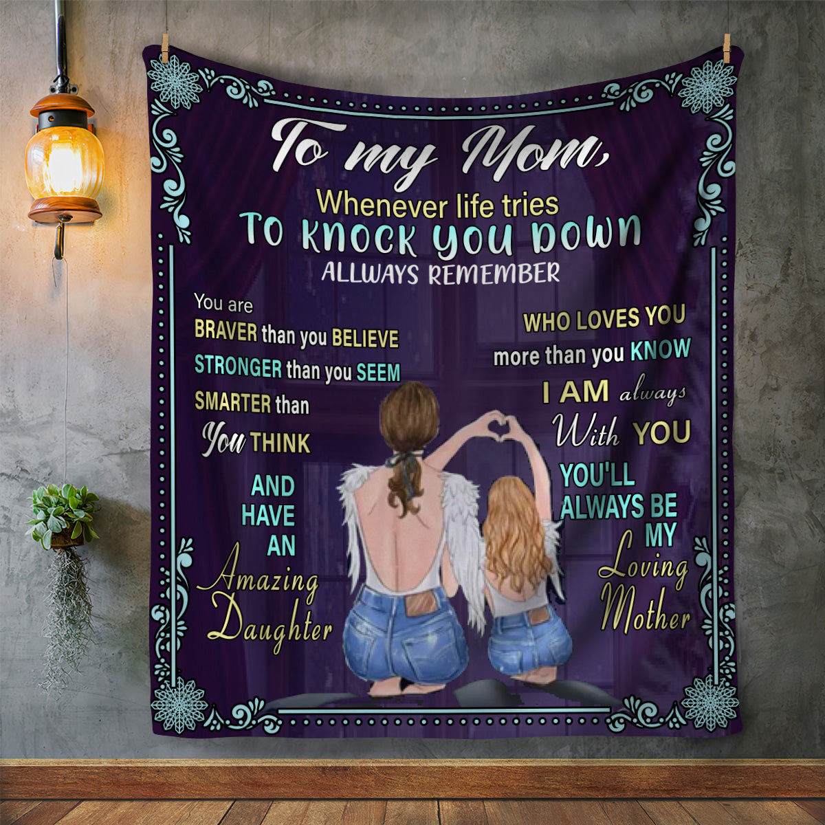 To My Mom - Always Remember - Premium Mink Sherpa Blanket 50x60