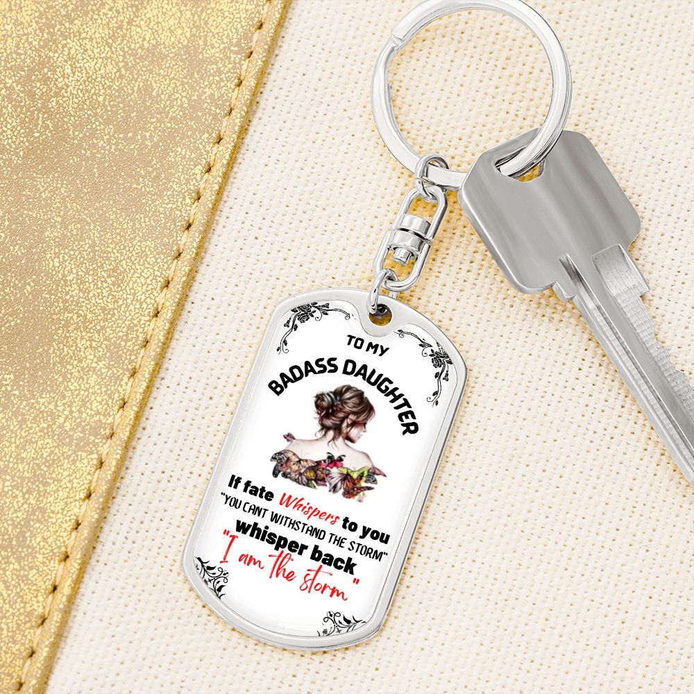 Empowering Keepsake for Daughter - I Am the Storm Keychain - Limited Stock Available