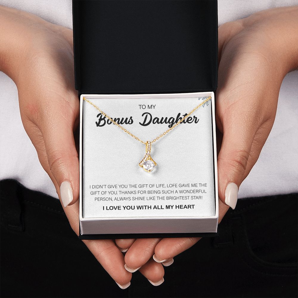 To My Bonus Daughter | Shine Like The Brightest Star | Necklace