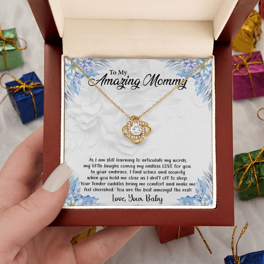 My Amazing Mommy - From Your Baby - Premium Love Knot Necklace