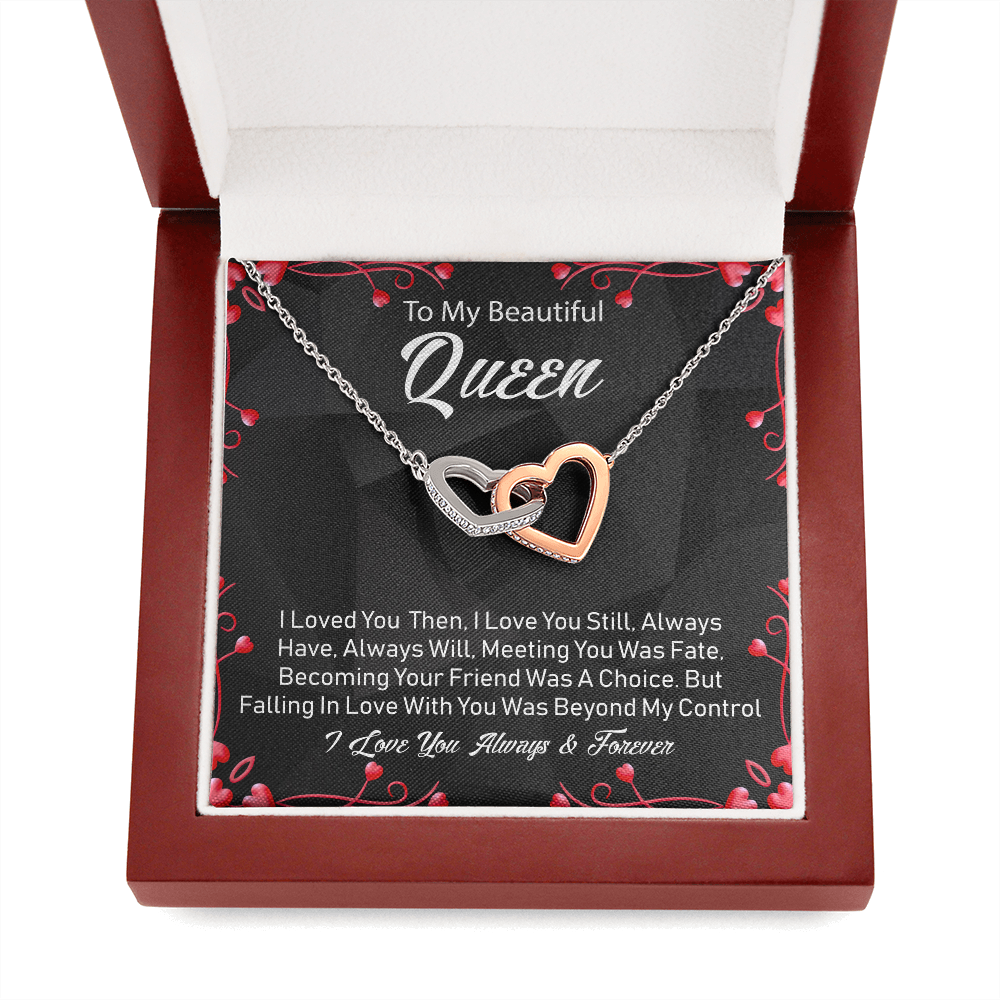 To My Queen - Always Have, Always Will - Two Hearts Necklace