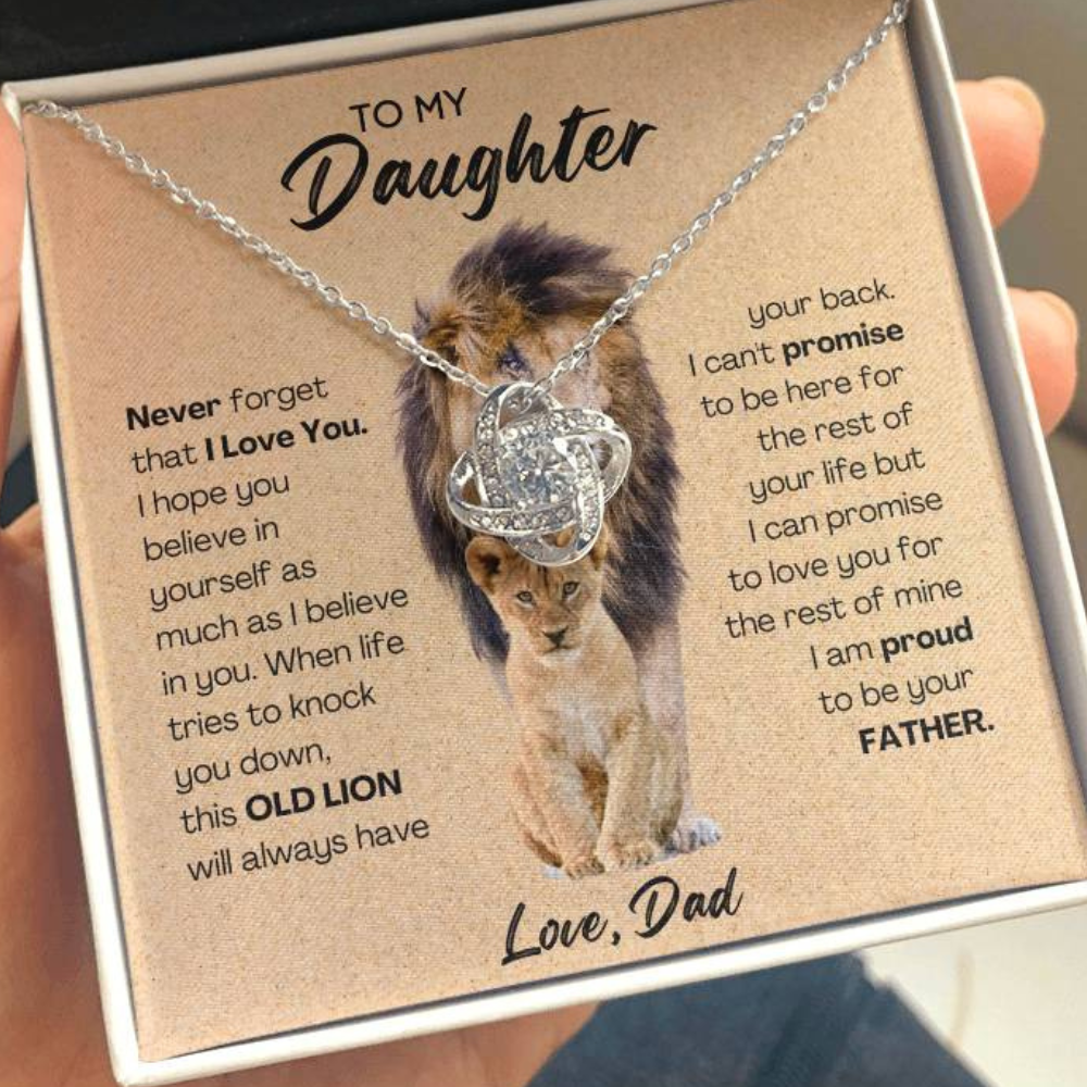 To My Daughter | Proud of you | Love Knot Necklace