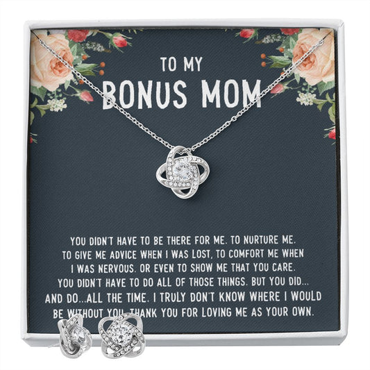 To My Bonus Mom Necklace + Free Matching Earrings (while stock last)