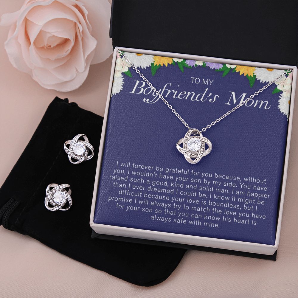 To My Boyfriends Mom - Love Knot Necklace + Free Matching Earrings (while stock last)