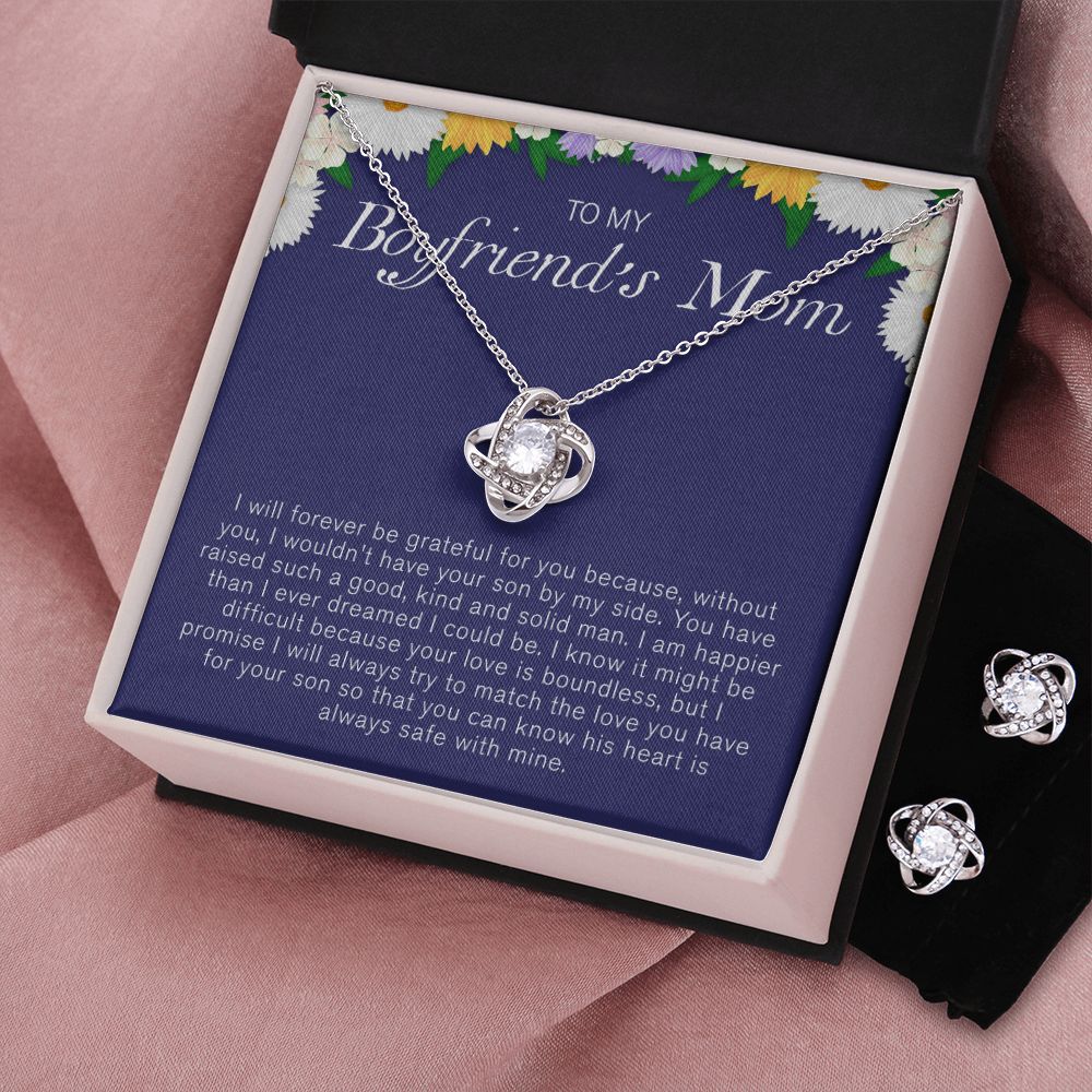 To My Boyfriends Mom - Love Knot Necklace + Free Matching Earrings (while stock last)