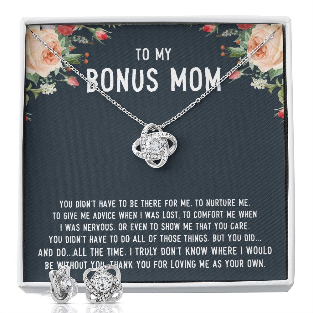 To My Bonus Mom Necklace + Free Matching Earrings (while stock last)