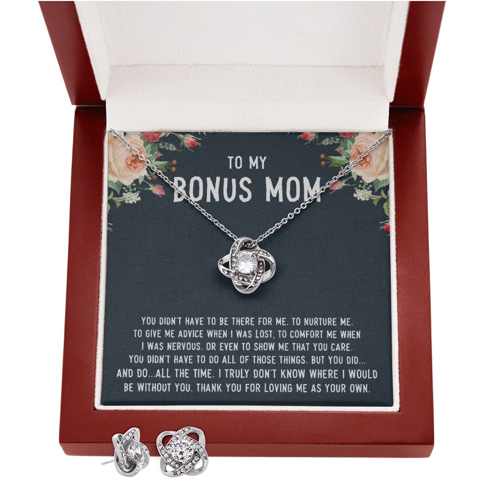 To My Bonus Mom Necklace + Free Matching Earrings (while stock last)