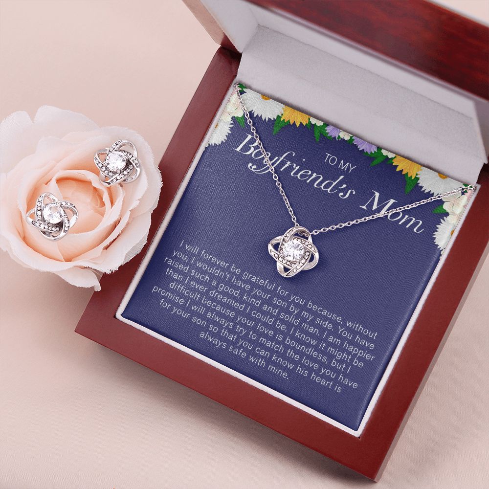 To My Boyfriends Mom - Love Knot Necklace + Free Matching Earrings (while stock last)