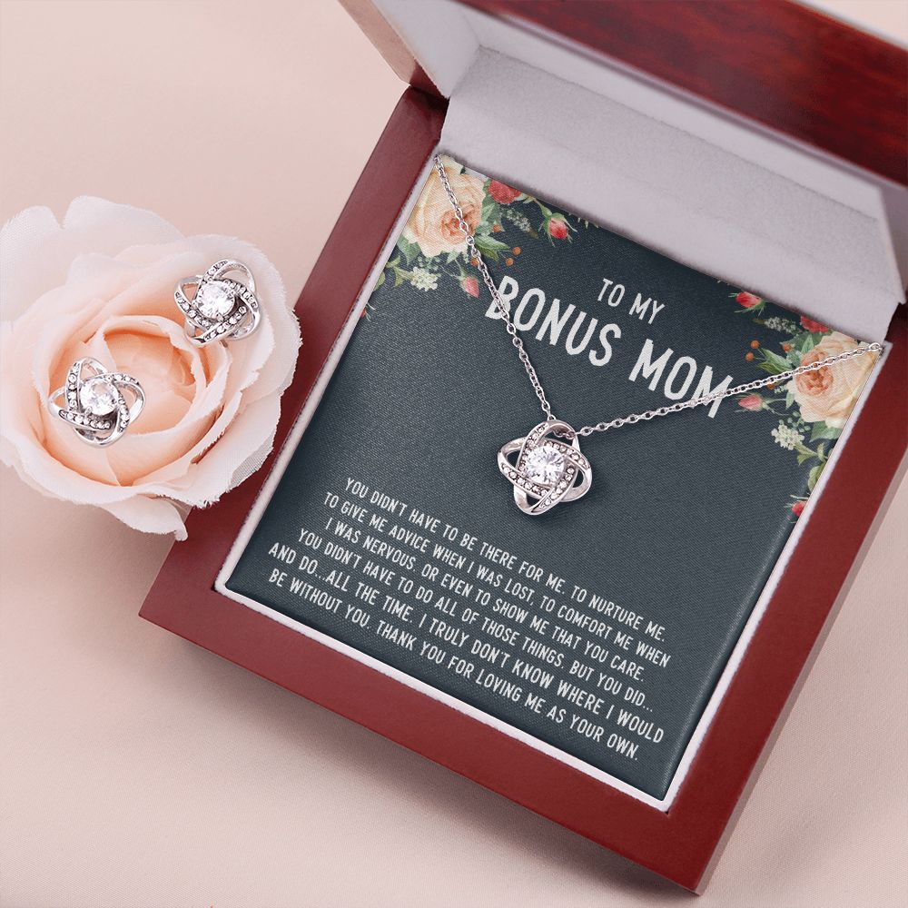 To My Bonus Mom Necklace + Free Matching Earrings (while stock last)
