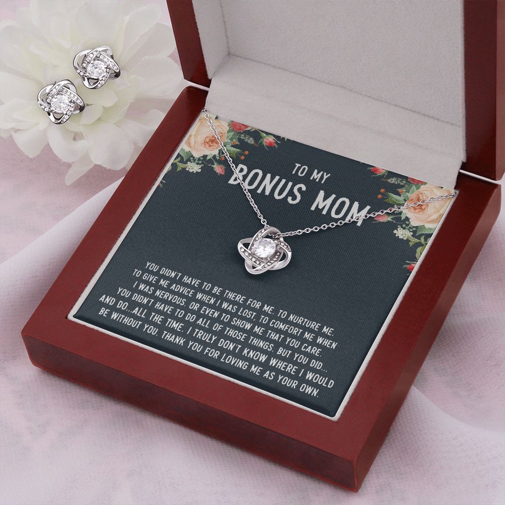 To My Bonus Mom Necklace + Free Matching Earrings (while stock last)