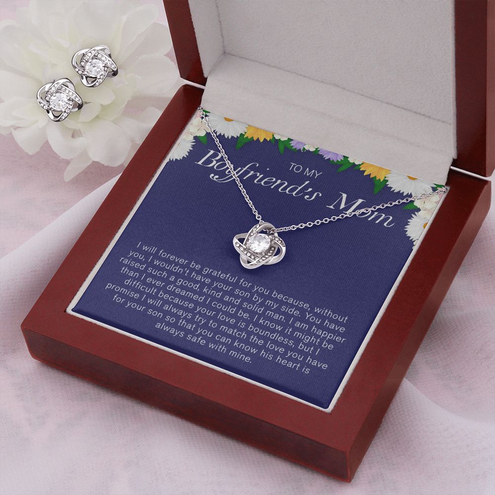 To My Boyfriends Mom - Love Knot Necklace + Free Matching Earrings (while stock last)