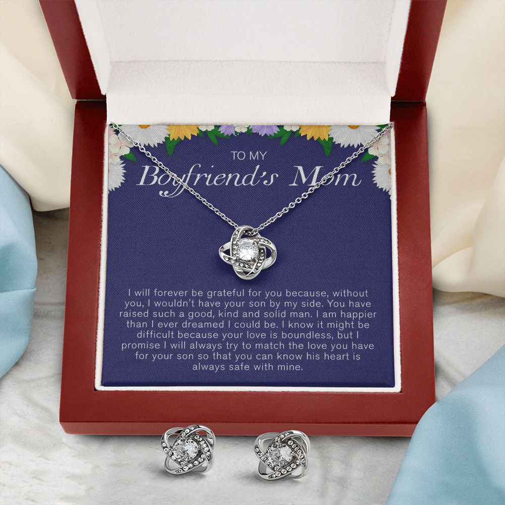 To My Boyfriends Mom - Love Knot Necklace + Free Matching Earrings (while stock last)