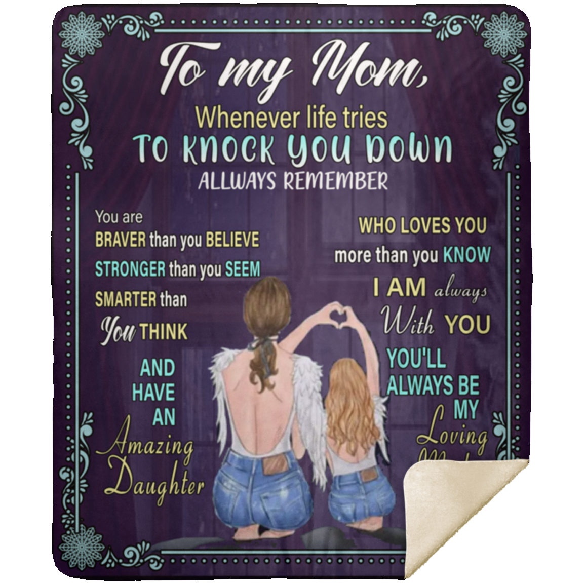 To My Mom - Always Remember - Premium Mink Sherpa Blanket 50x60