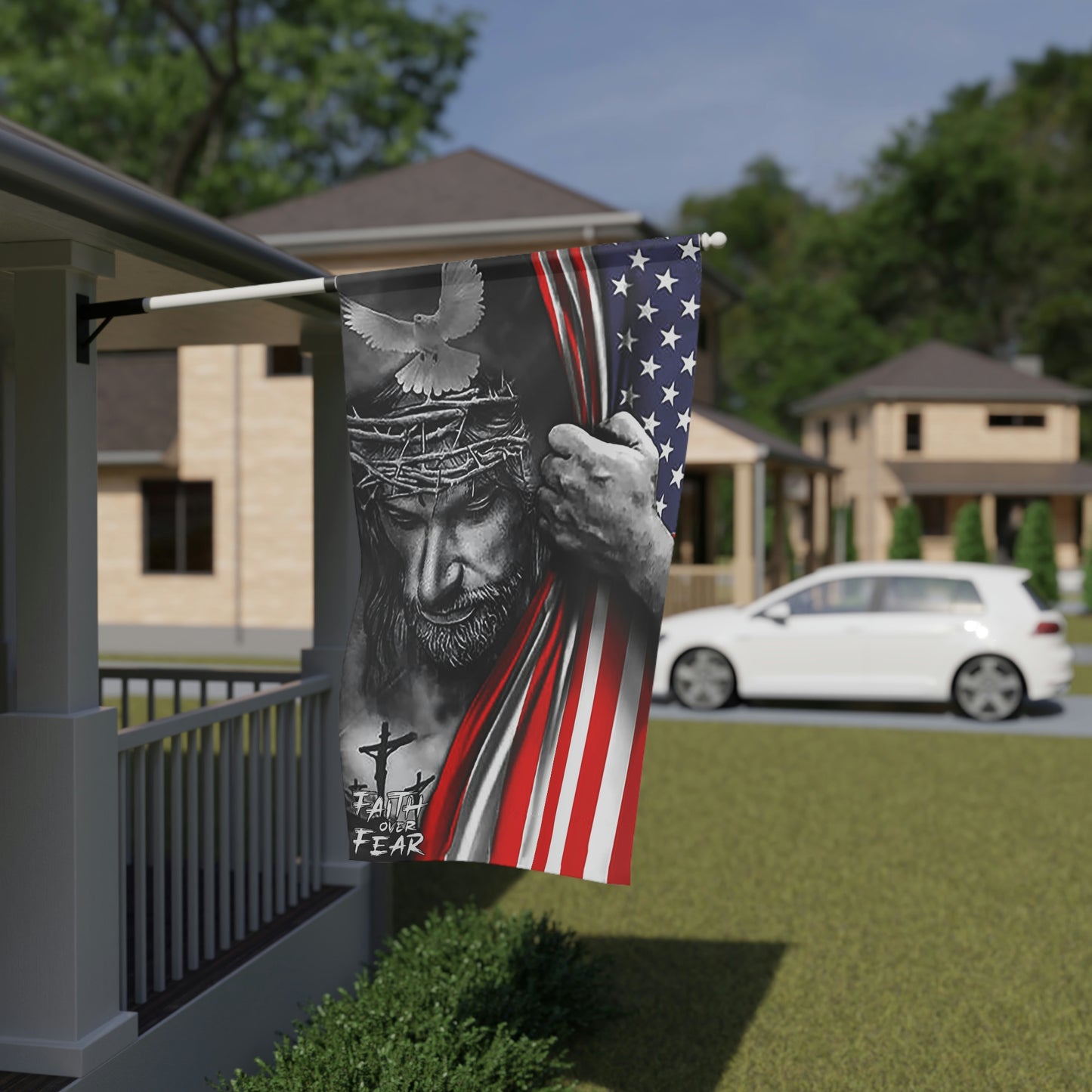 Jesus Flag Faith Over Fear God