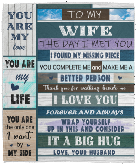 Limited time discount 50%-To my Wife Blanket