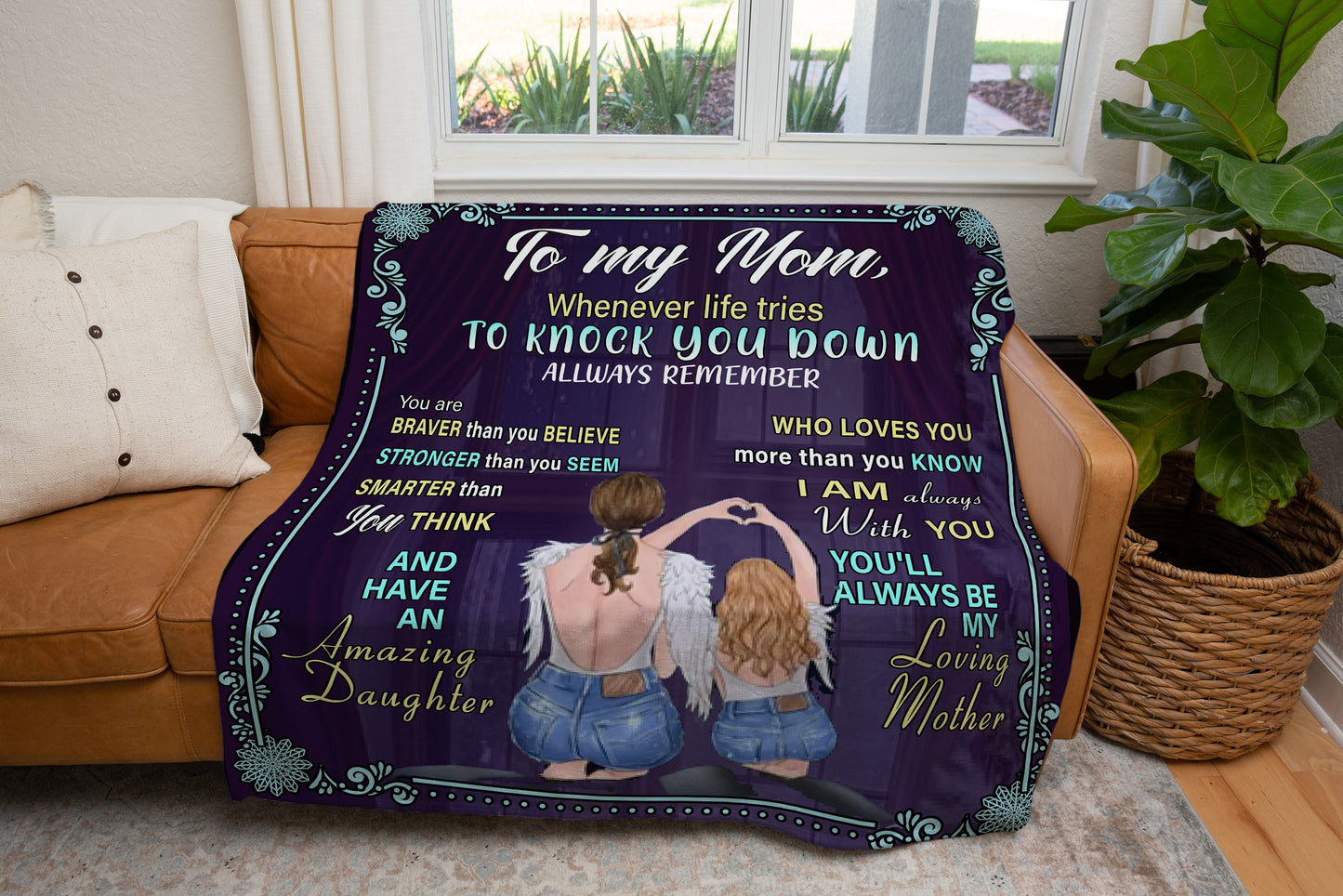 To My Mom - Always Remember - Premium Mink Sherpa Blanket 50x60