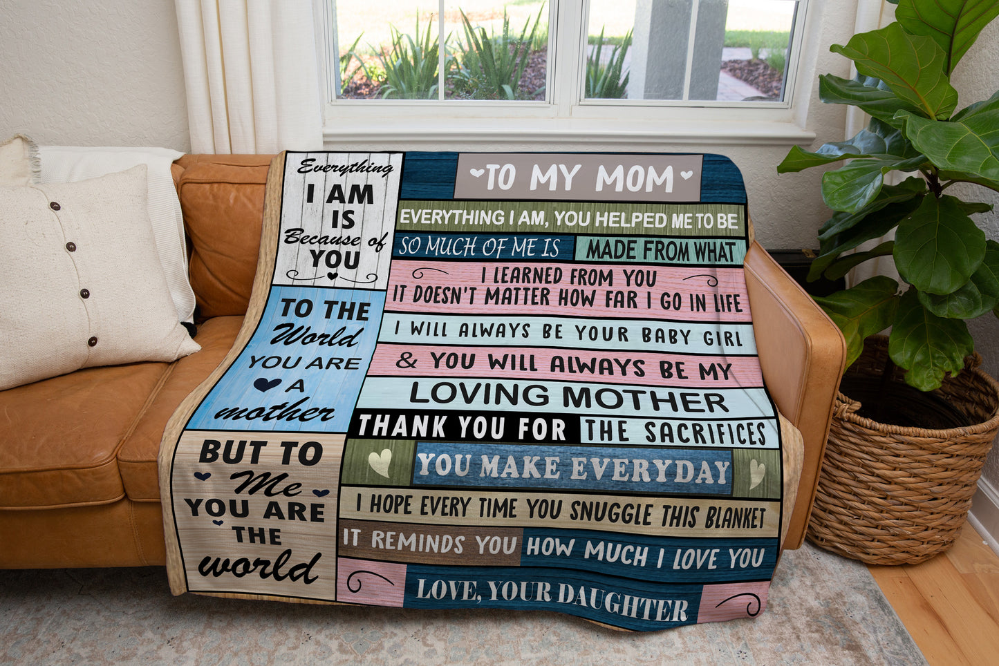 To My Mom - I Will Always Be Your Girl - Premium Mink Sherpa Blanket 50x60