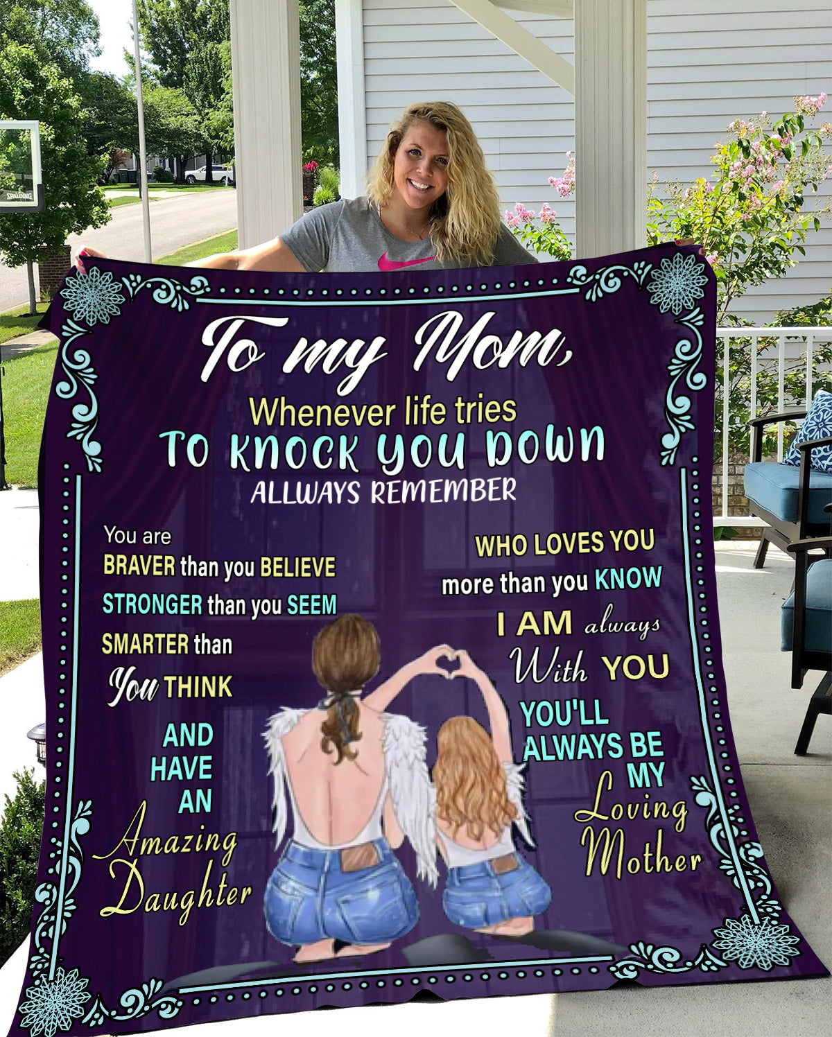 To My Mom - Always Remember - Premium Mink Sherpa Blanket 50x60