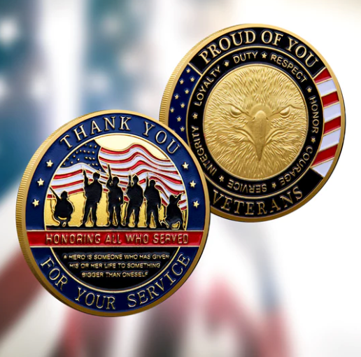 Honoring All Who Served - Veteran Coin