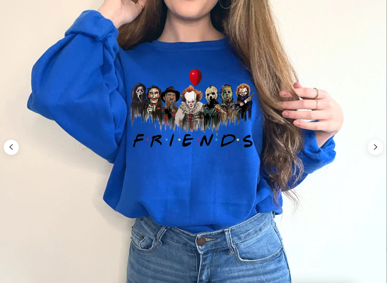 Halloween Sweatshirt, Horror Movie Shirt, Horror Movie Characters T-shirt