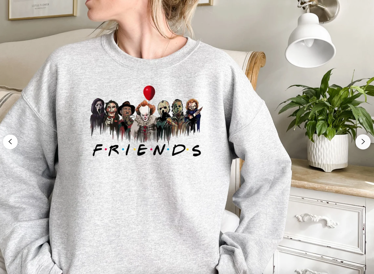 Halloween Sweatshirt, Horror Movie Shirt, Horror Movie Characters T-shirt