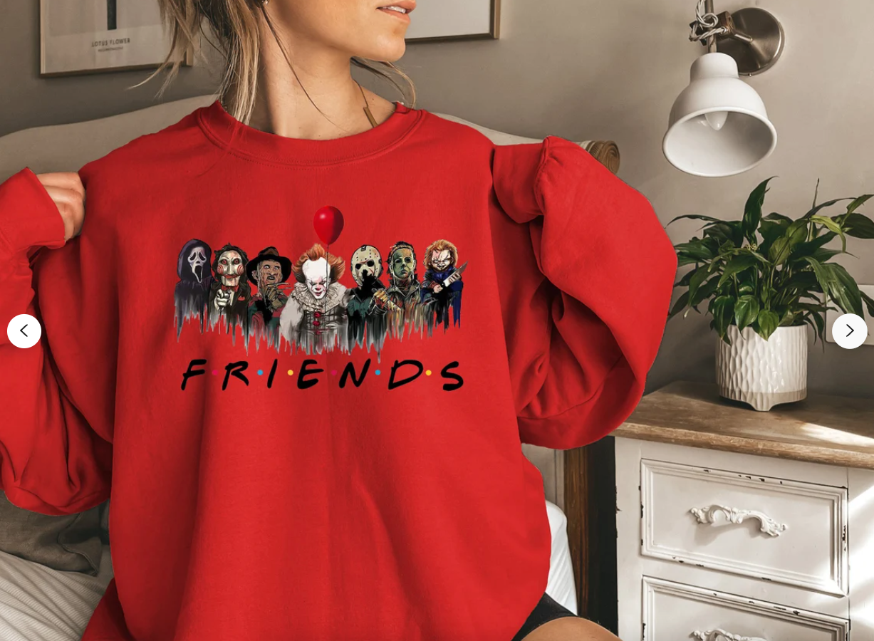 Halloween Sweatshirt, Horror Movie Shirt, Horror Movie Characters T-shirt