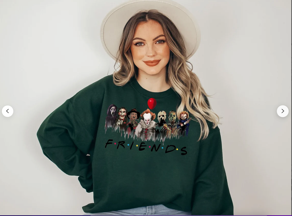 Halloween Sweatshirt, Horror Movie Shirt, Horror Movie Characters T-shirt