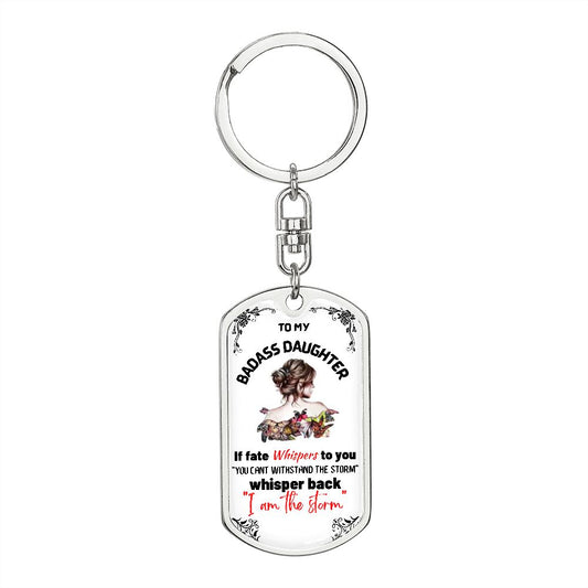 Empowering Keepsake for Daughter - I Am the Storm Keychain - Limited Stock Available