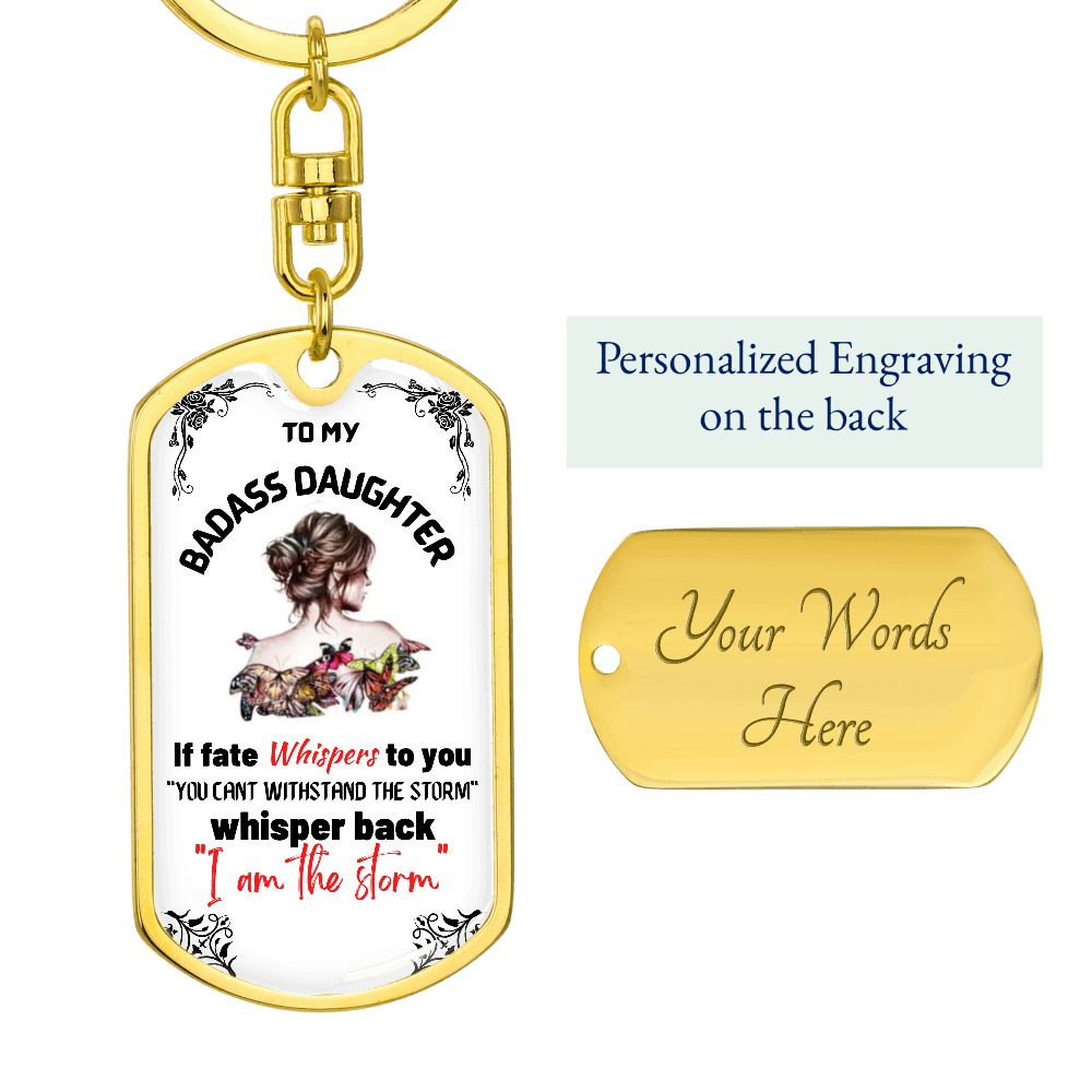 Empowering Keepsake for Daughter - I Am the Storm Keychain - Limited Stock Available