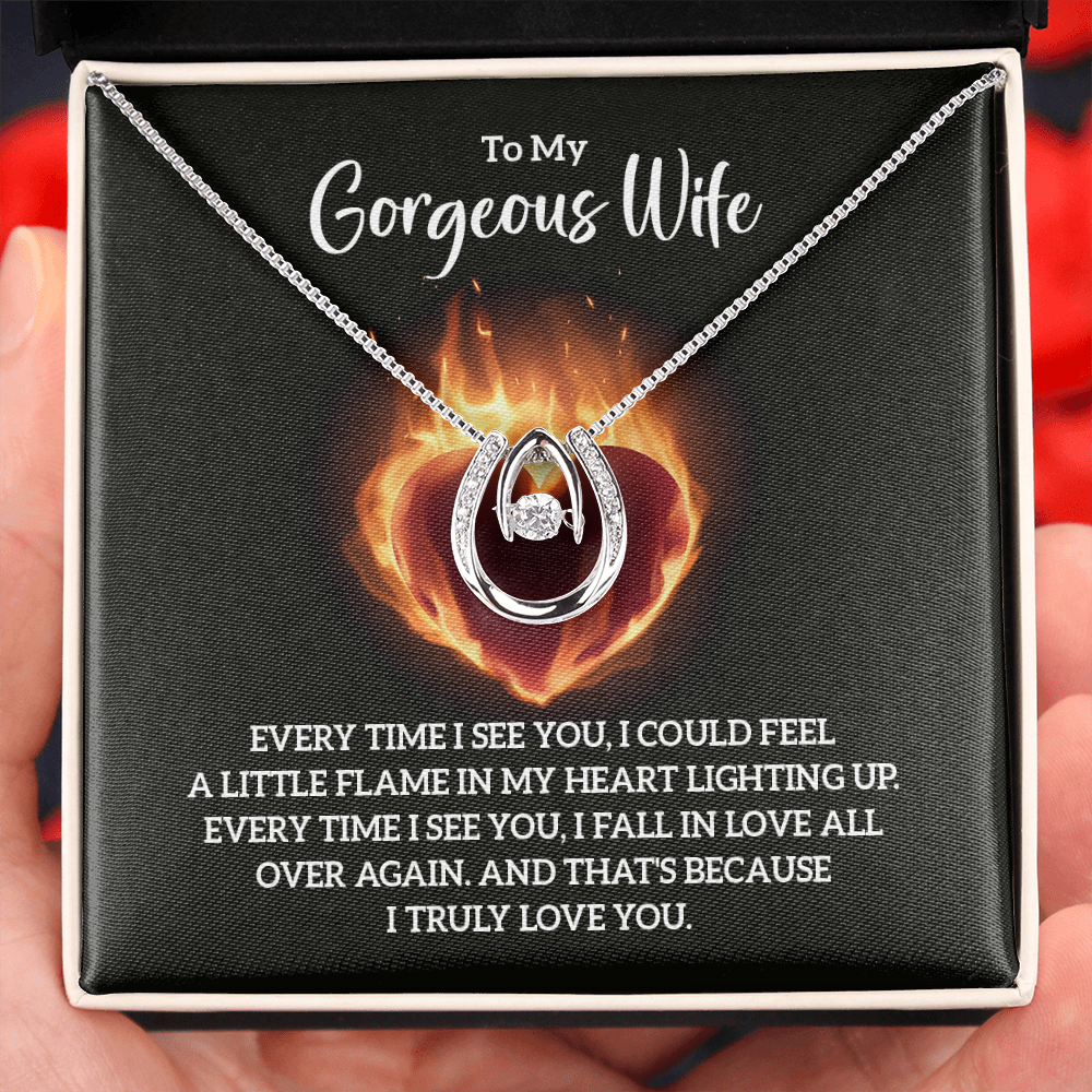 To my Wife - Lucky In Love Necklace