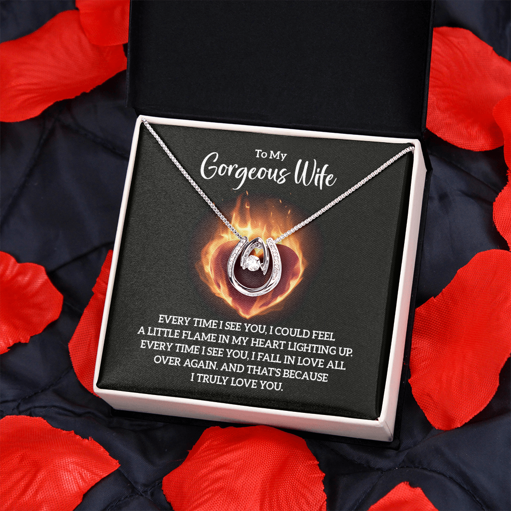 To my Wife - Lucky In Love Necklace