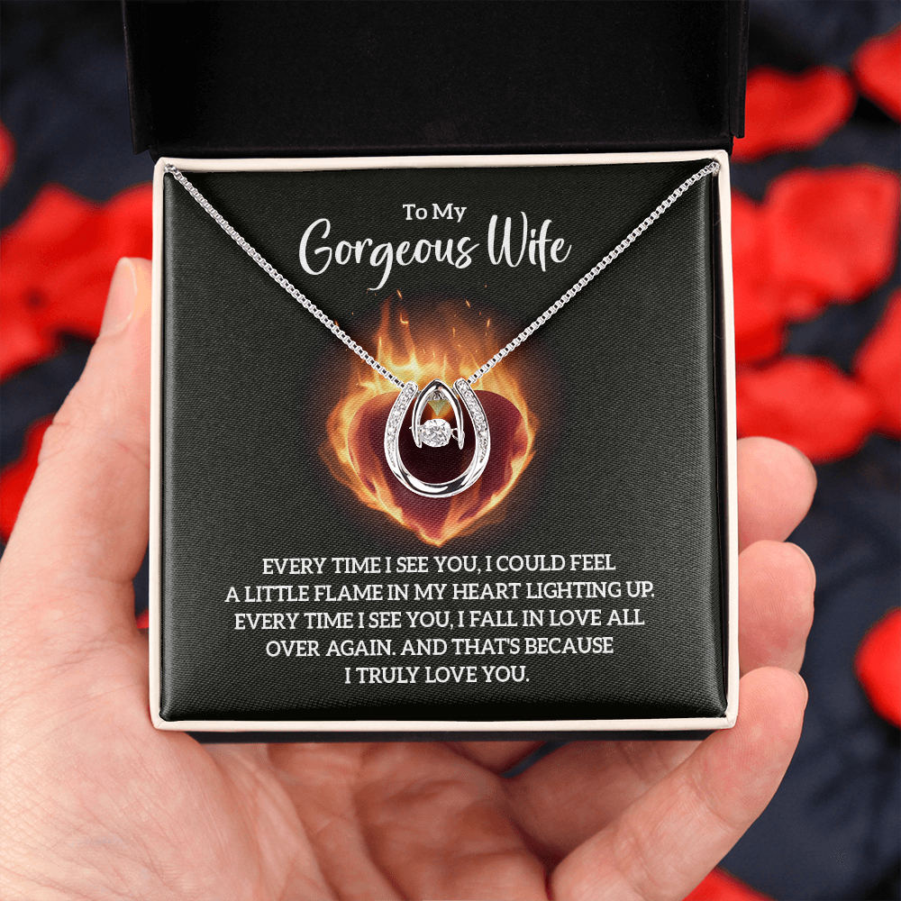 To my Wife - Lucky In Love Necklace