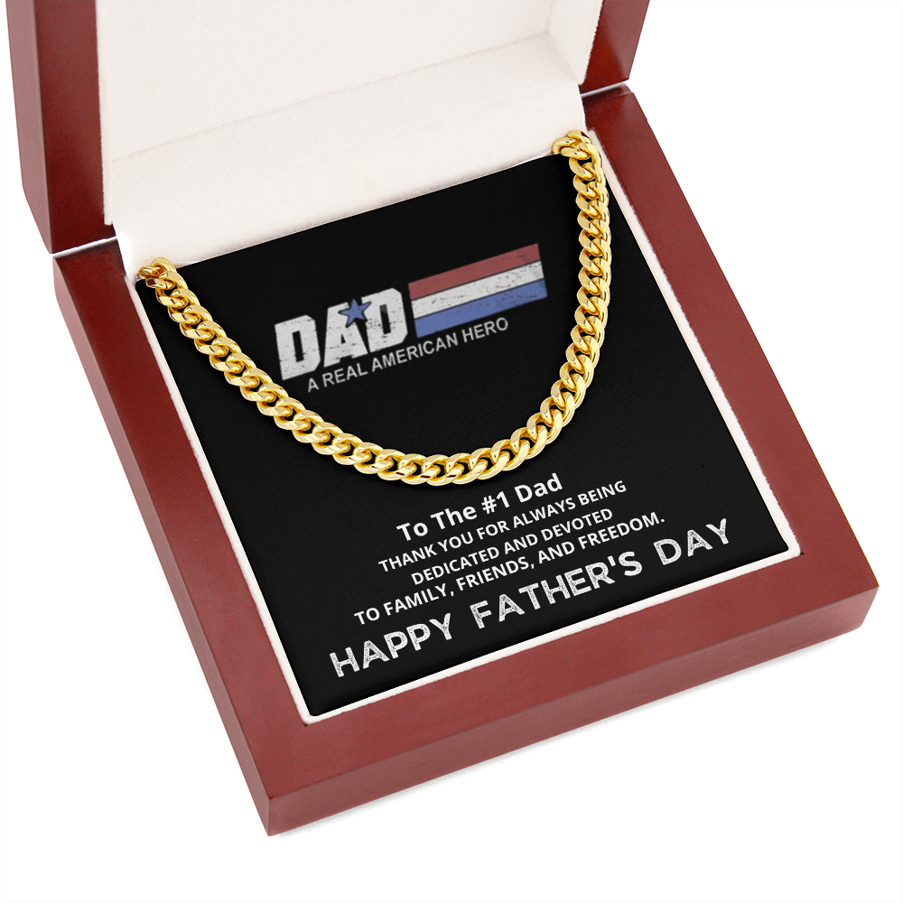 Dad | A Real American Hero | Cuban Link Chain