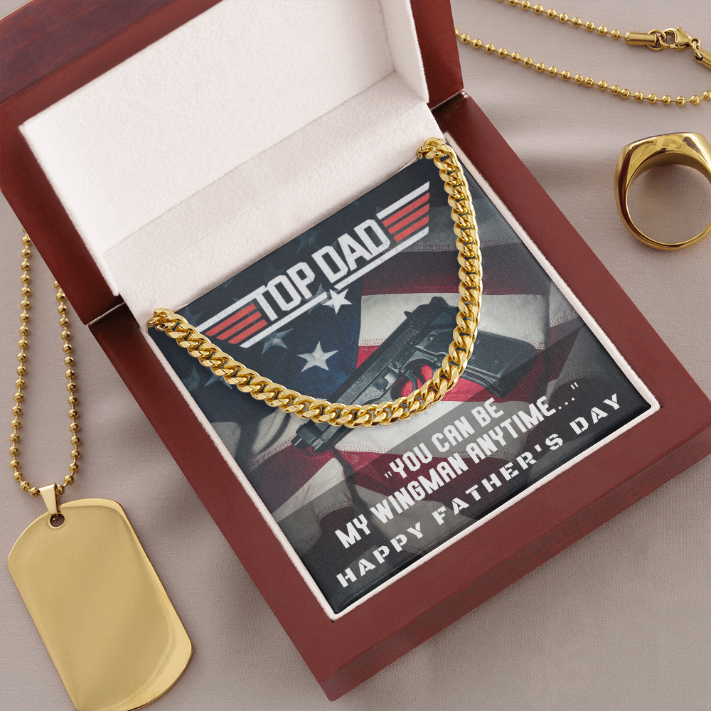 Top Dad | Father's Day Gift | Cuban Link Chain