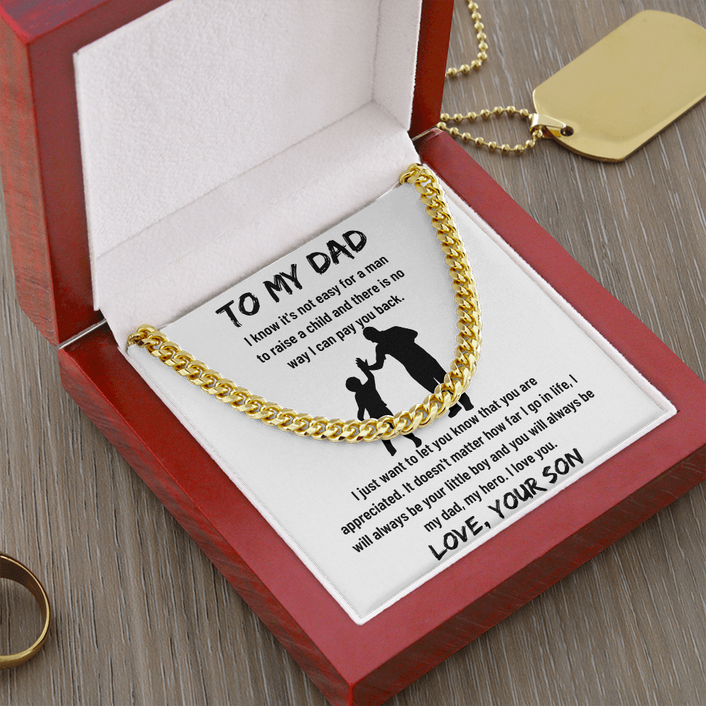 To My Dad | Hero | Cuban Link Chain