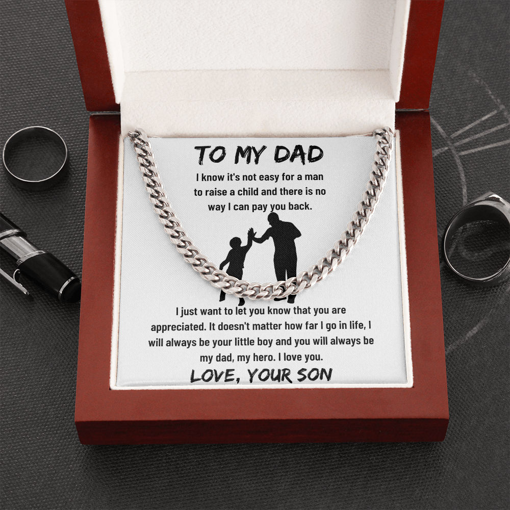 To My Dad | Hero | Cuban Link Chain