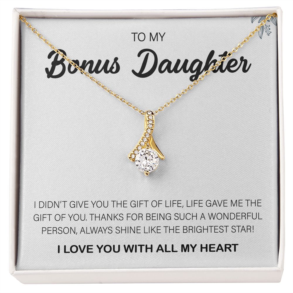 To My Bonus Daughter | Shine Like The Brightest Star | Necklace