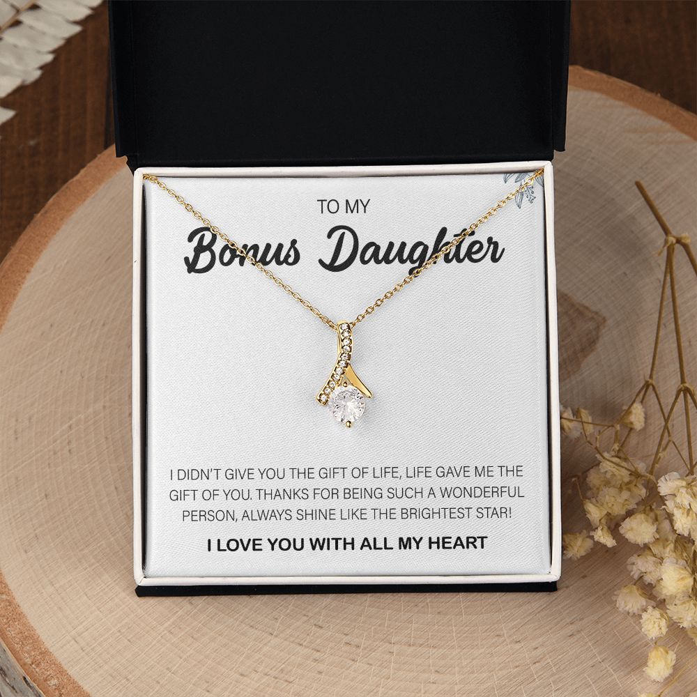To My Bonus Daughter | Shine Like The Brightest Star | Necklace