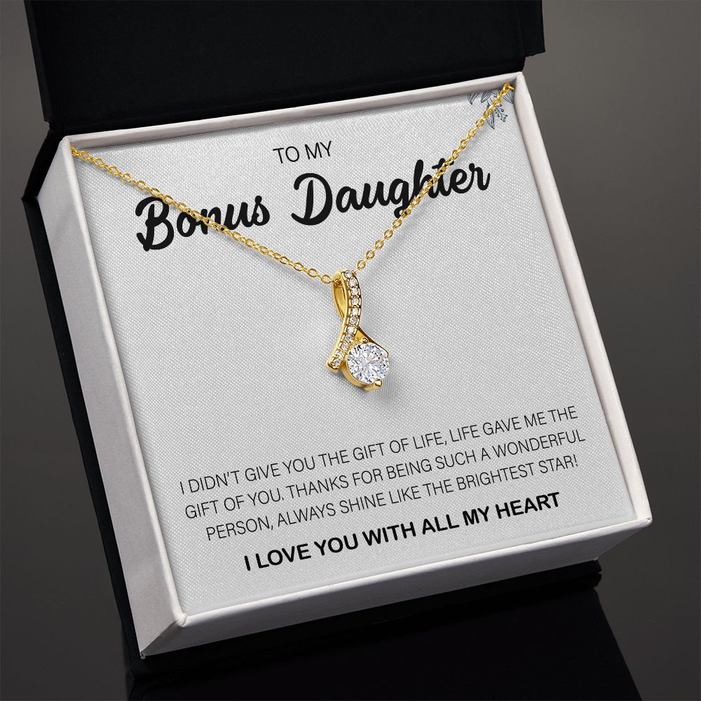 To My Bonus Daughter | Shine Like The Brightest Star | Necklace