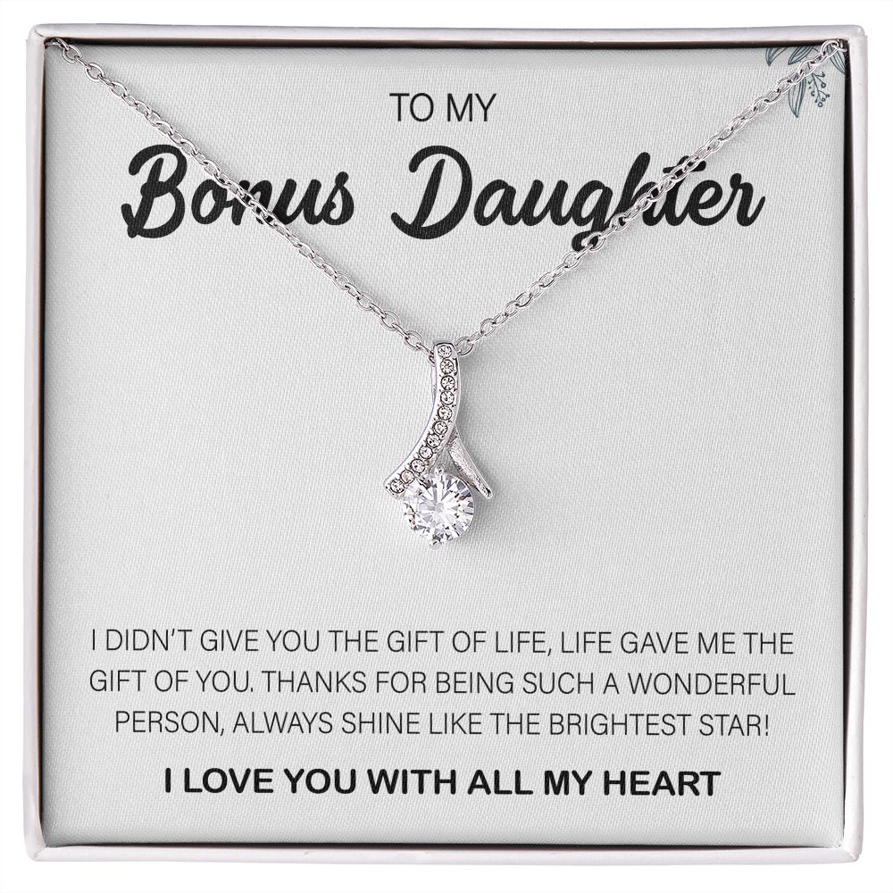 To My Bonus Daughter | Shine Like The Brightest Star | Necklace