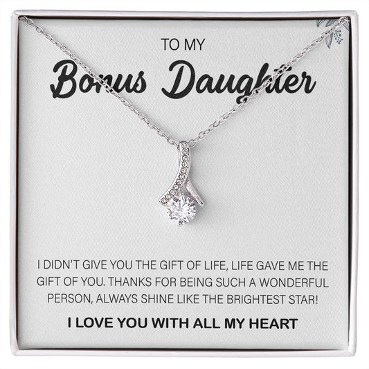 To My Bonus Daughter | Shine Like The Brightest Star | Necklace
