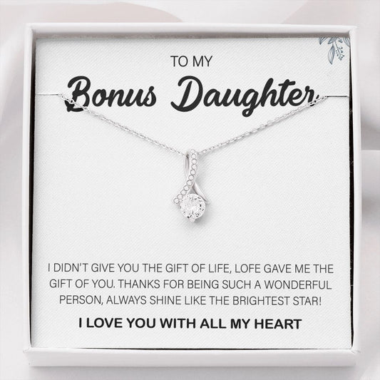 To My Bonus Daughter | Shine Like The Brightest Star | Necklace