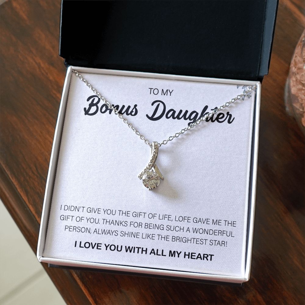 To My Bonus Daughter | Shine Like The Brightest Star | Necklace