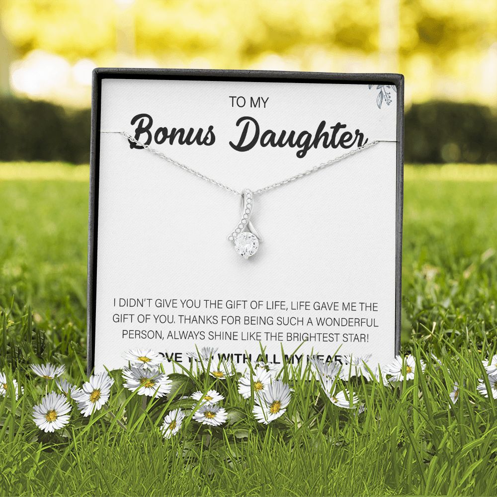 To My Bonus Daughter | Shine Like The Brightest Star | Necklace