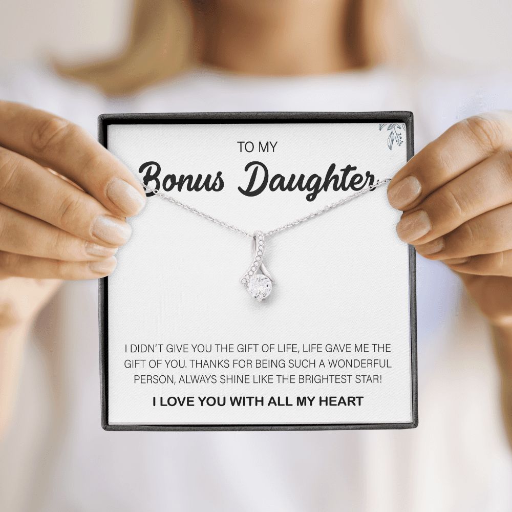 To My Bonus Daughter | Shine Like The Brightest Star | Necklace