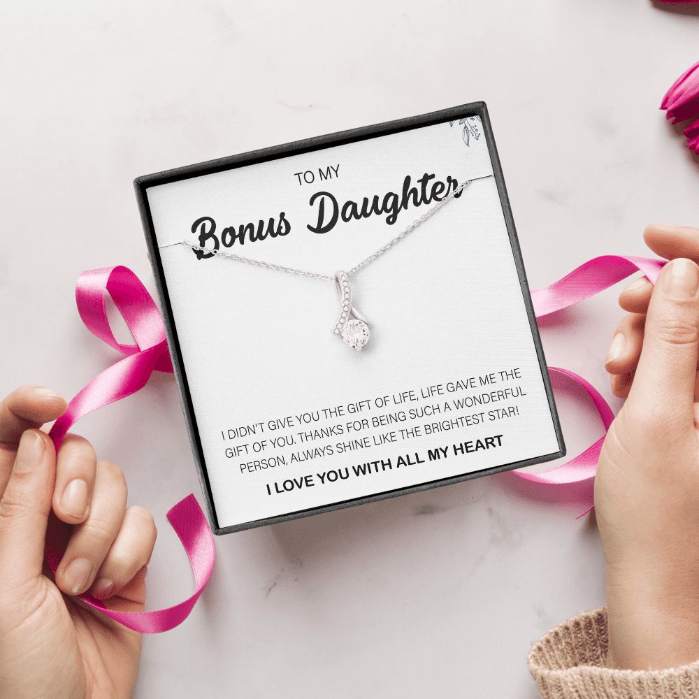 To My Bonus Daughter | Shine Like The Brightest Star | Necklace