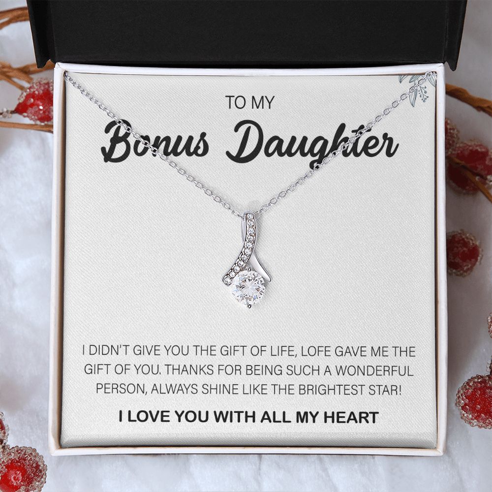 To My Bonus Daughter | Shine Like The Brightest Star | Necklace